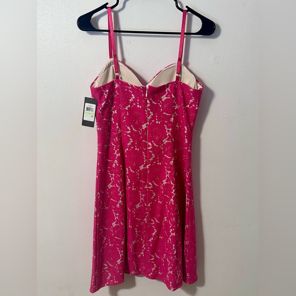 GUESS Bonded Lace Fit & Flare Dress - Picture 6 of 8